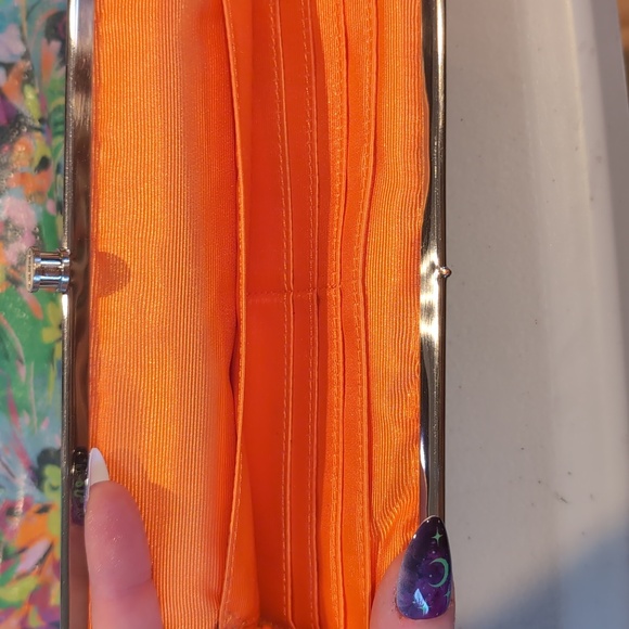 HOBO international Lauren leather wallet kisslock clutch - Picture 7 of 8